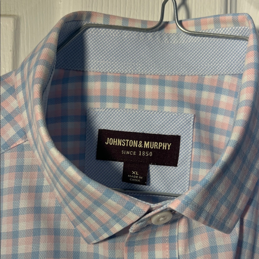 Johnston & Murphy Men's Pastel Plaid Shirt
